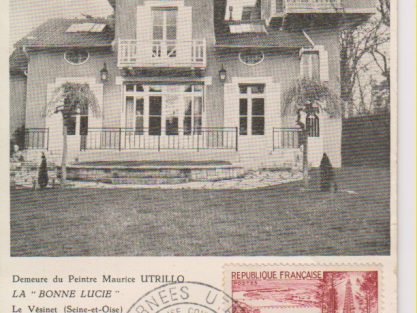 Carte postale d'Utrillo à sa secrétaire